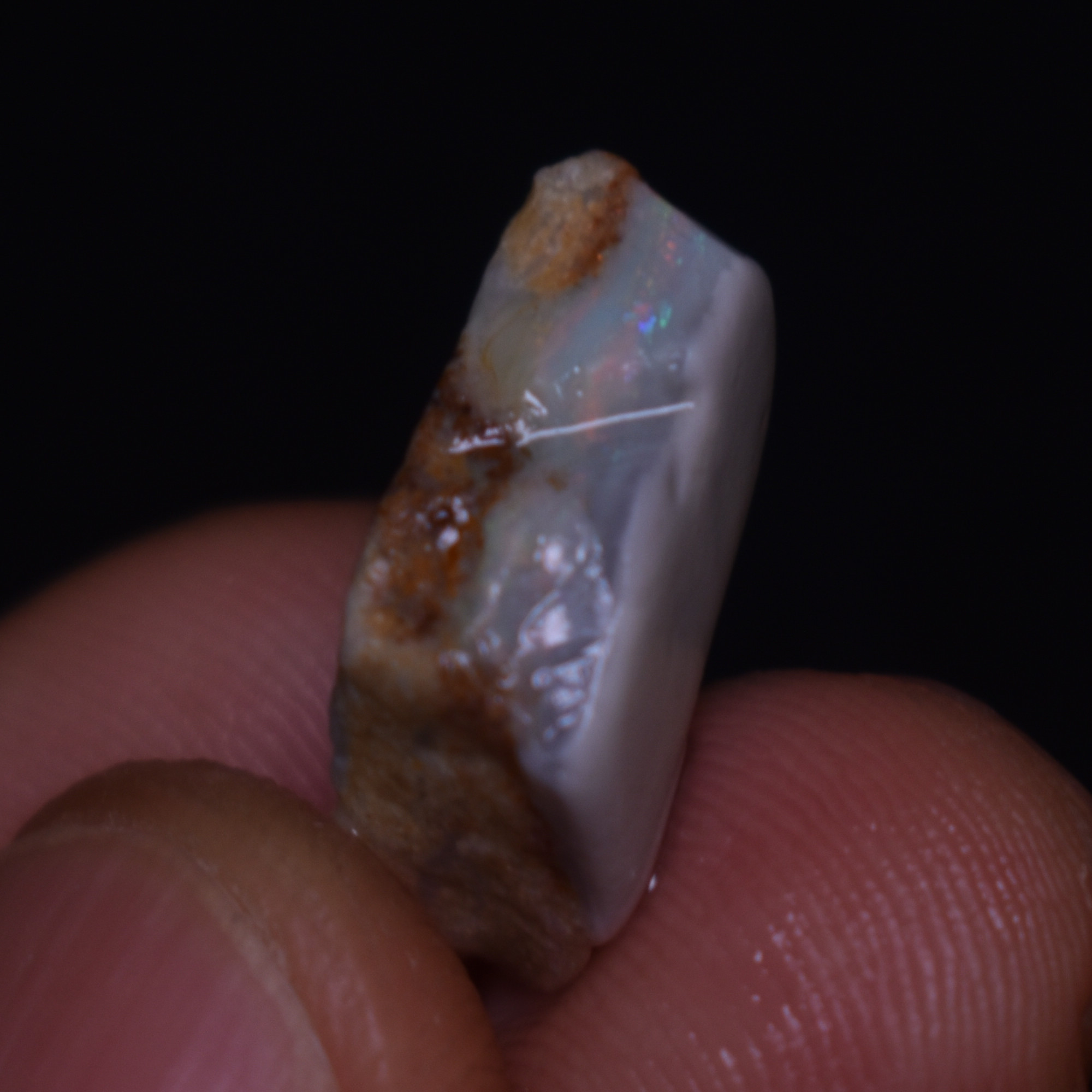Mintabie Semi-Black Raw Rough Opal Specimen from South Australia, 8ct weight #24 - Image 3