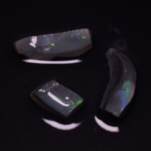 Mintabie Black Raw Rough Opals - 3 Count - Specimen from South Australia, 13.3ct weight #31