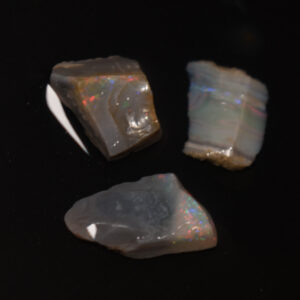Mintabie Black Raw Rough Opals - 3 Count - Specimen from South Australia, 8.45ct weight #35