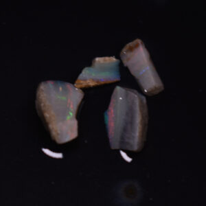 Mintabie Black Raw Rough Opals - 4 Count - Specimen from South Australia, 8.6ct weight #37