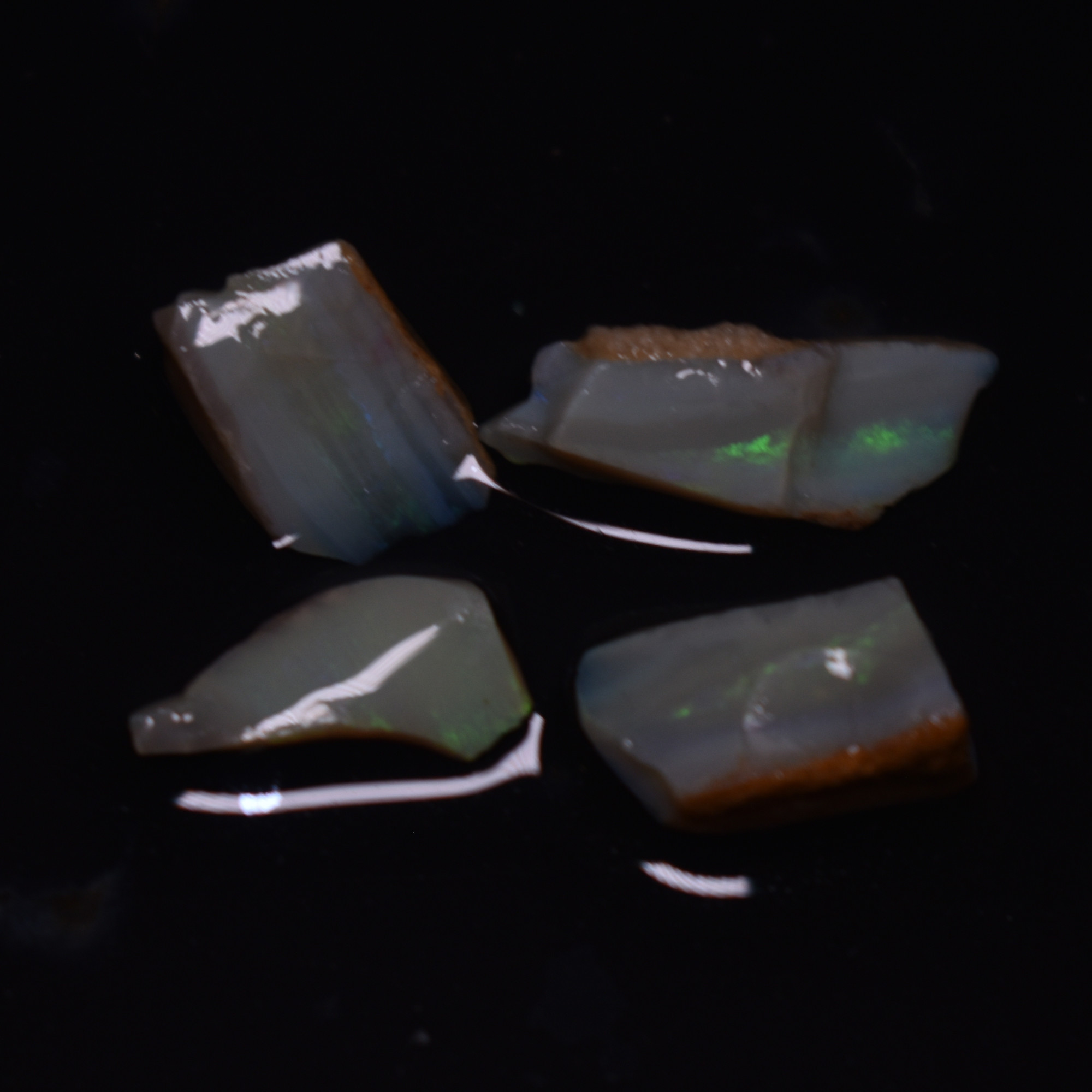 Mintabie Raw Rough Opals - 4 Count - Specimen from South Australia, 22.45ct weight #46