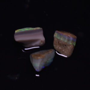 Mintabie Semi-Black Raw Rough Opals - 3 Count - Specimen from South Australia, 20ct weight #50
