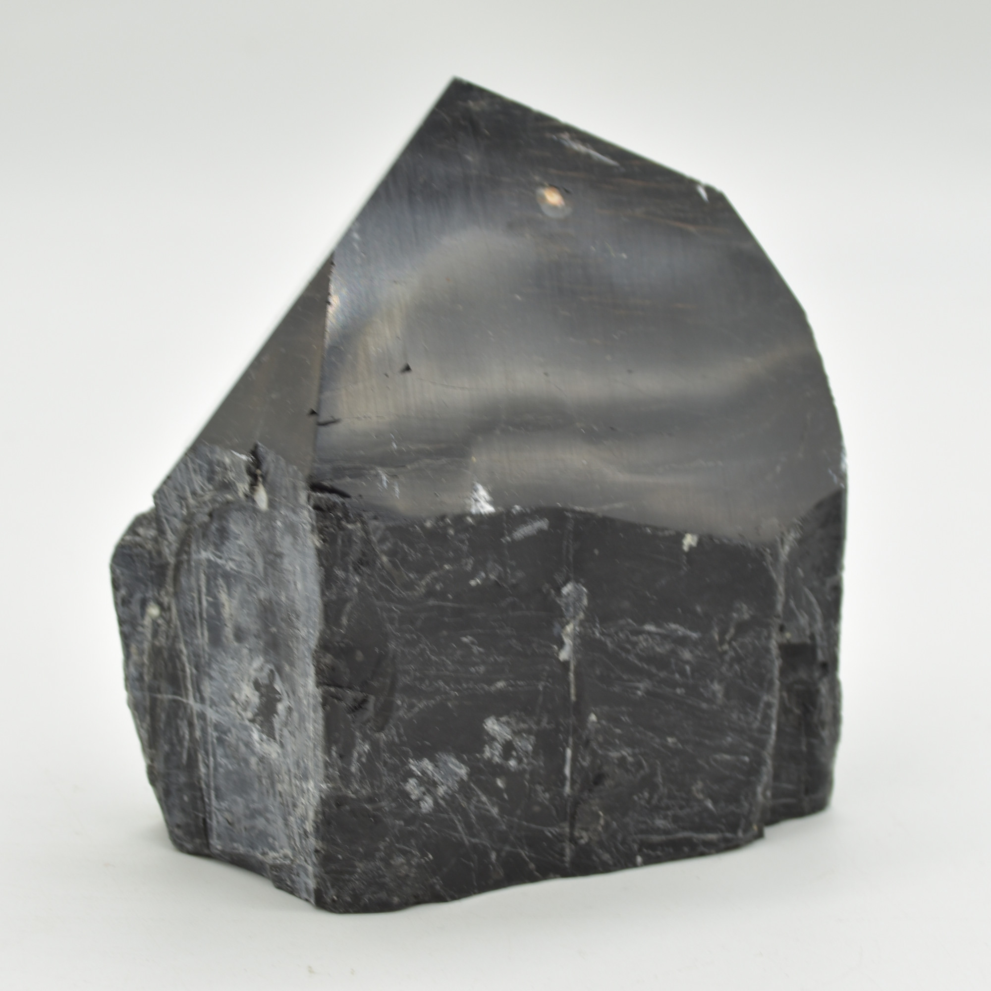 Cut Base Top Polished Black Tourmaline Crystal Freeform Point - 653 grams - #01 - Image 3