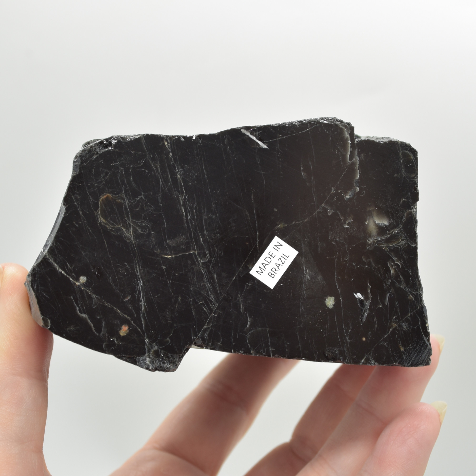 Cut Base Top Polished Black Tourmaline Crystal Freeform Point - 653 grams - #01 - Image 6