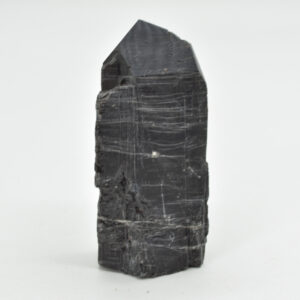 Cut Base Top Polished Black Tourmaline Crystal Freeform Point - 195 grams - #21