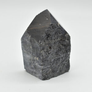 Cut Base Top Polished Black Tourmaline Crystal Freeform Point - 221 grams - #35