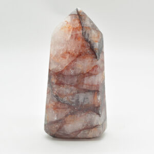 Red Hematoid Quartz Fire Quartz Crystal Point, Tower, Wand - 10cm - #01