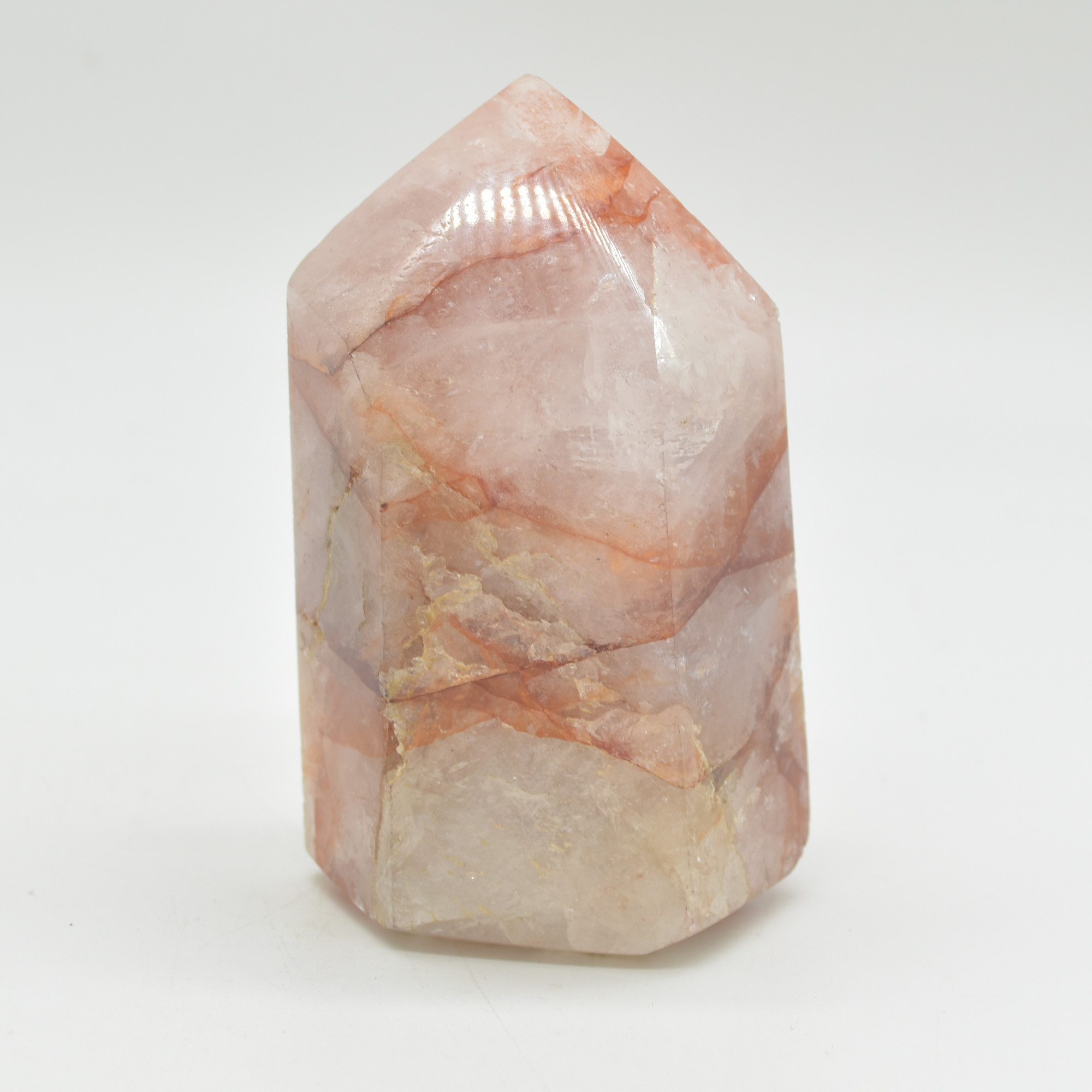 Red Hematoid Quartz Fire Quartz Crystal Point, Tower, Wand - 8.5cm - #06 - Image 3