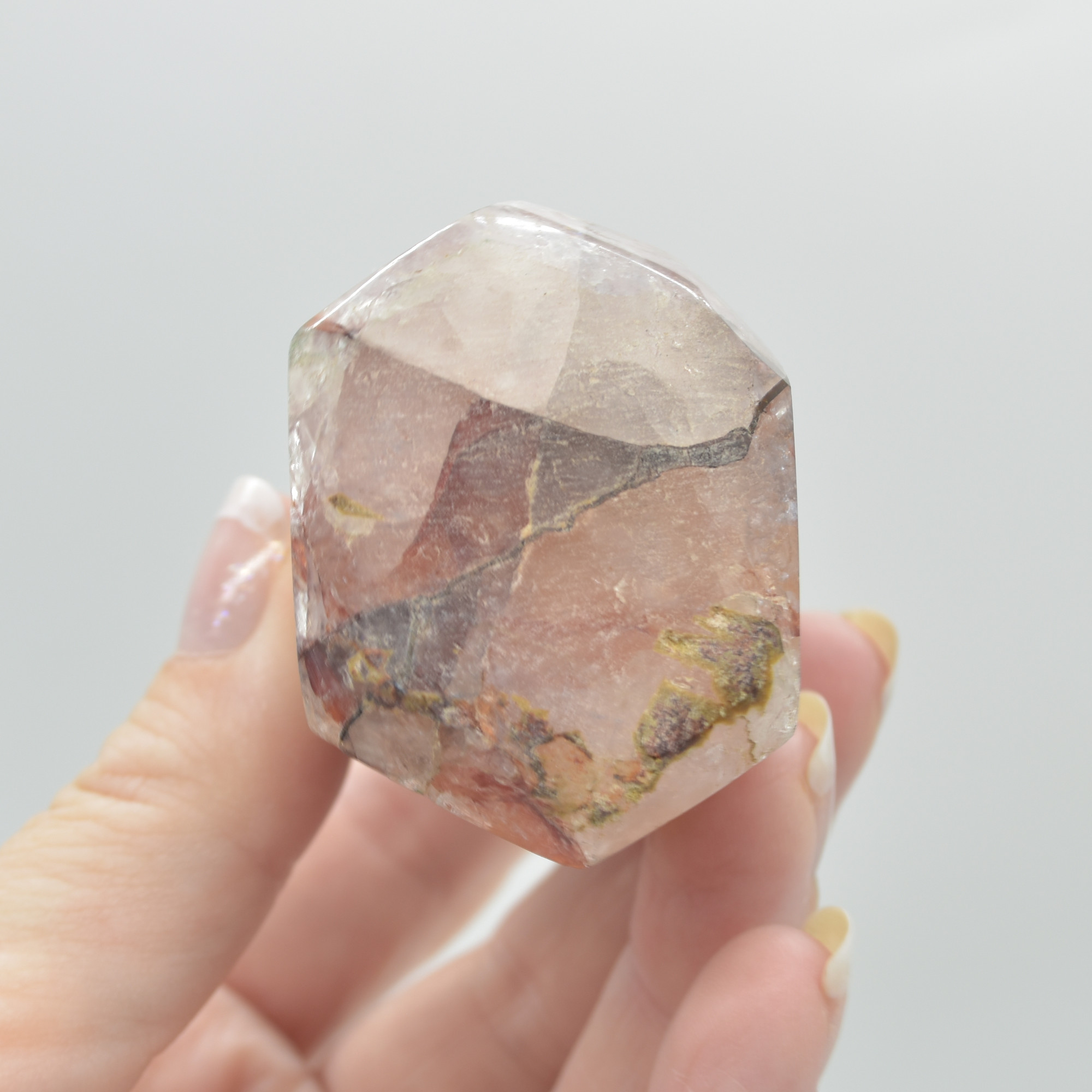 Red Hematoid Quartz Fire Quartz Crystal Point, Tower, Wand - 7.5cm - #10 - Image 5