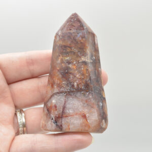 Red Hematoid Quartz Fire Quartz Crystal Point, Tower, Wand - 7.8cm - #16