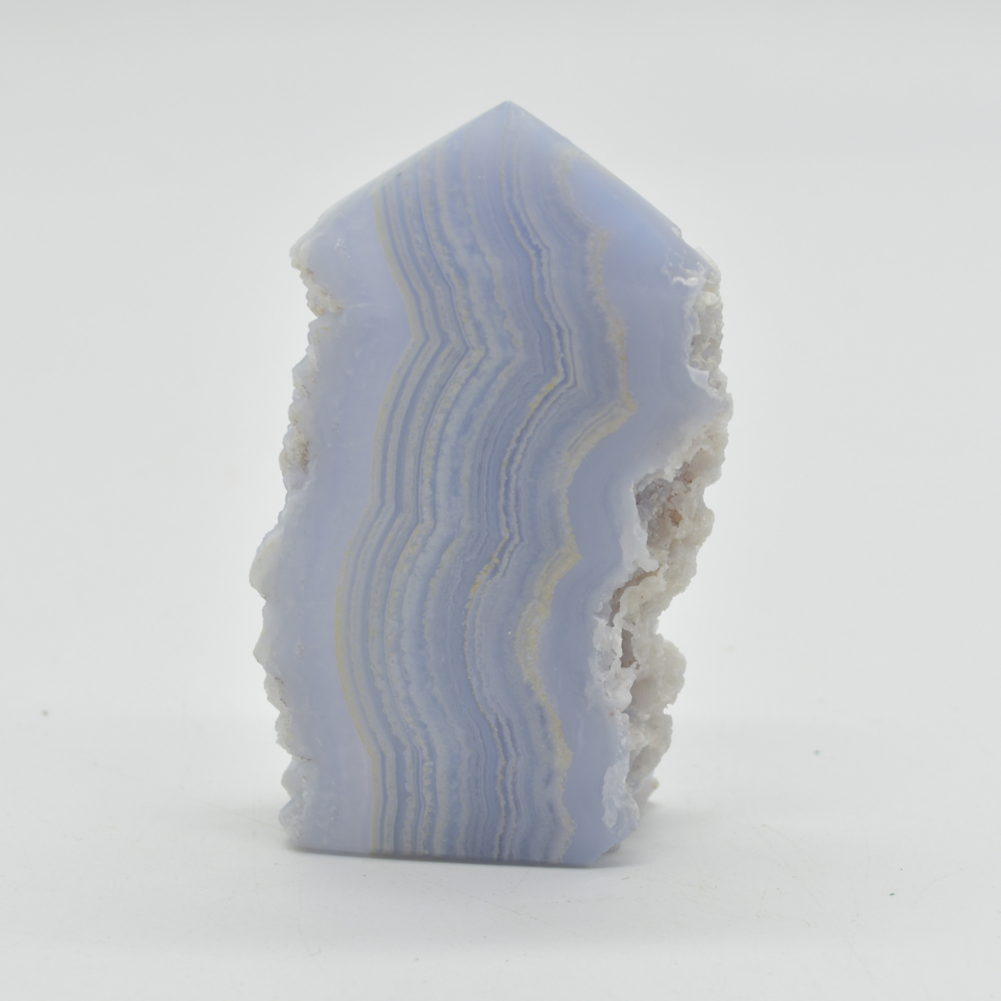 High Quality Blue Lace Agate Tower Point Slice - 6.9cm x 4cm x 1.6cm - 84 grams - #03 - Image 2