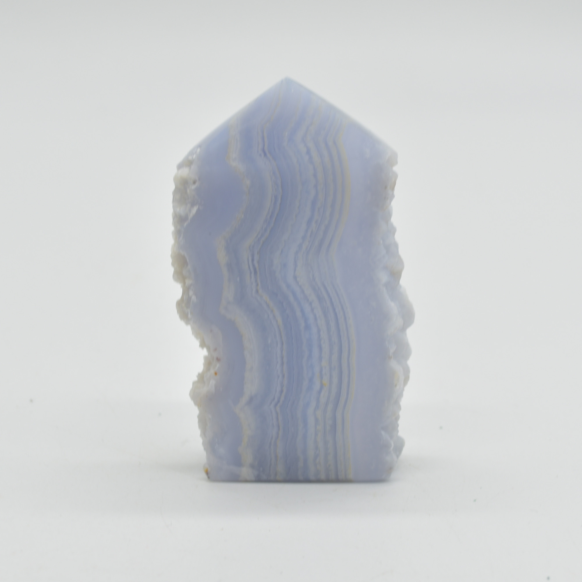 High Quality Blue Lace Agate Tower Point Slice - 6.9cm x 4cm x 1.6cm - 84 grams - #03 - Image 3