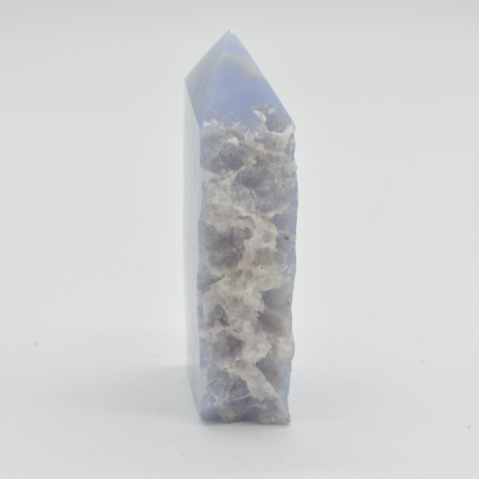 High Quality Blue Lace Agate Tower Point Slice - 6.9cm x 4cm x 1.6cm - 84 grams - #03 - Image 4
