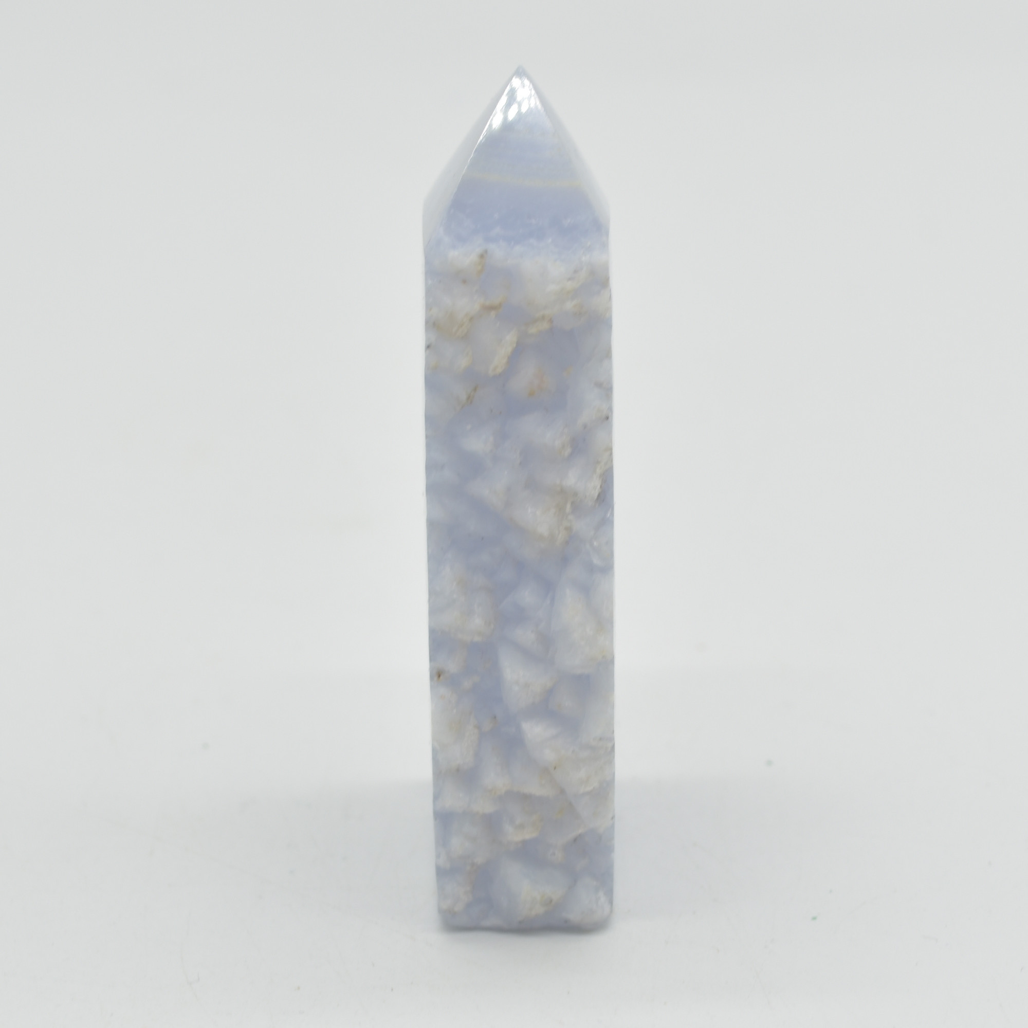High Quality Blue Lace Agate Tower Point Slice - 6.9cm x 4cm x 1.6cm - 84 grams - #03 - Image 5