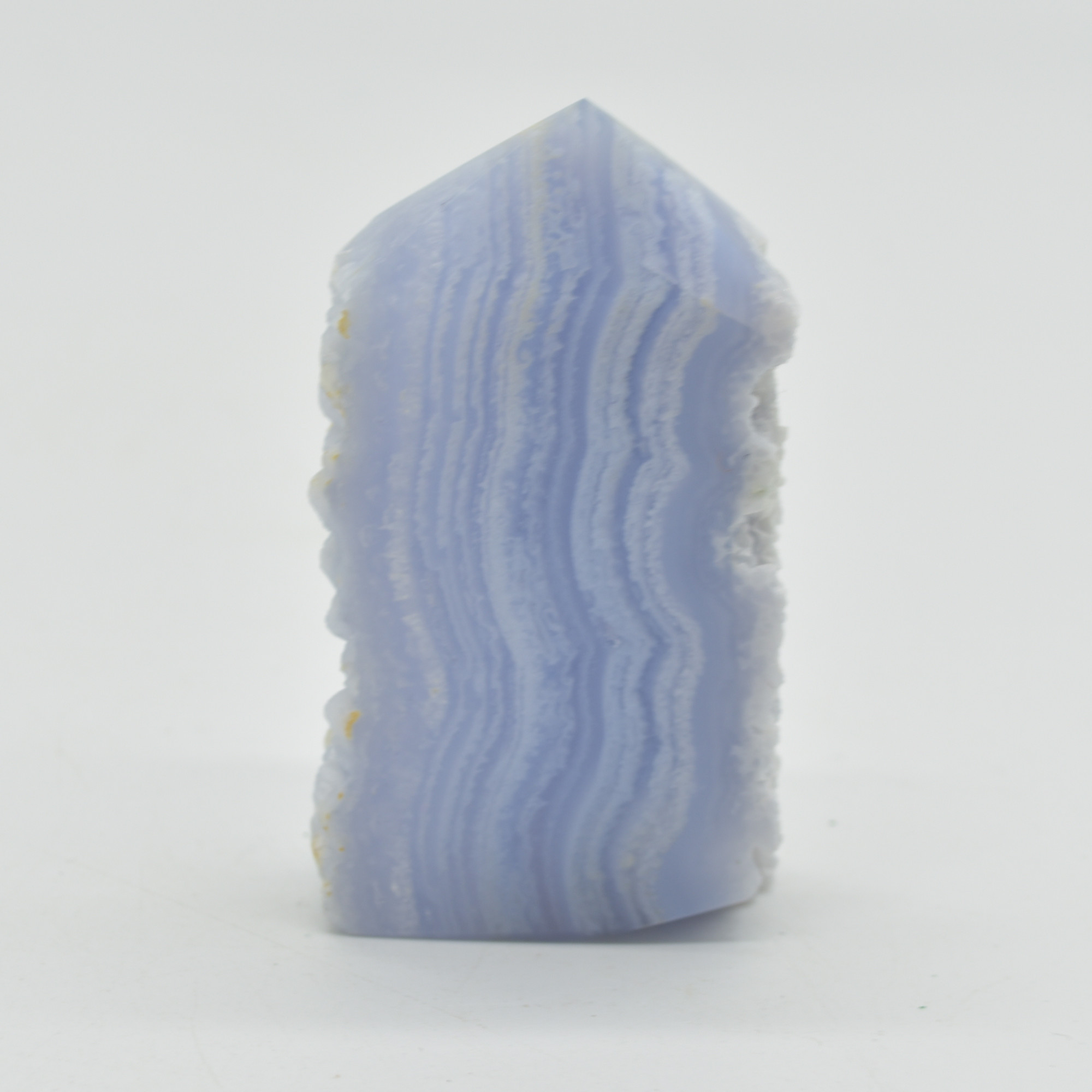 High Quality Blue Lace Agate Tower Point Slice - 6.3cm x 3.5cm x 1.6cm - 72 grams - #08 - Image 3