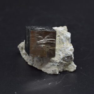 Pyrite Natural Crystal Cube Cluster in Basalt Matrix from Navajun, Spain, Fools Gold, 78 grams #25