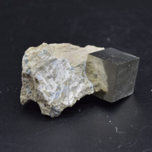 Pyrite Natural Crystal Cube Cluster in Basalt Matrix from Navajun, Spain, Fools Gold, 95 grams #26