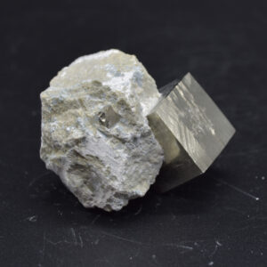 Pyrite Natural Crystal Cube Cluster in Basalt Matrix from Navajun, Spain, Fools Gold, 84 grams #28