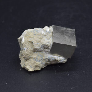 Pyrite Natural Crystal Cube Cluster in Basalt Matrix from Navajun, Spain, Fools Gold, 88 grams #31