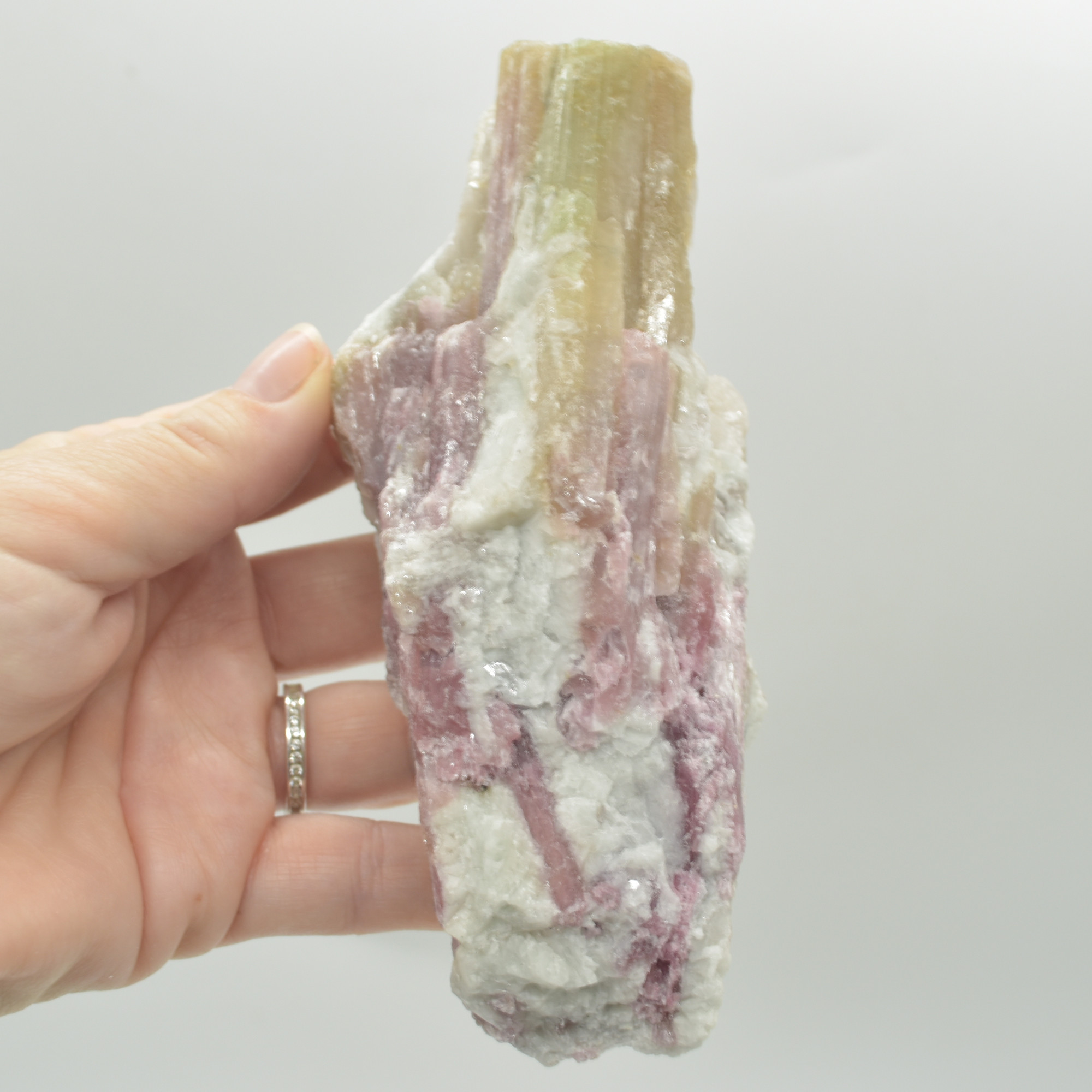 Raw Rubelite - Quartz Matrix with Pink Tourmaline Specimen Rock - 454 grams #01 - Image 4