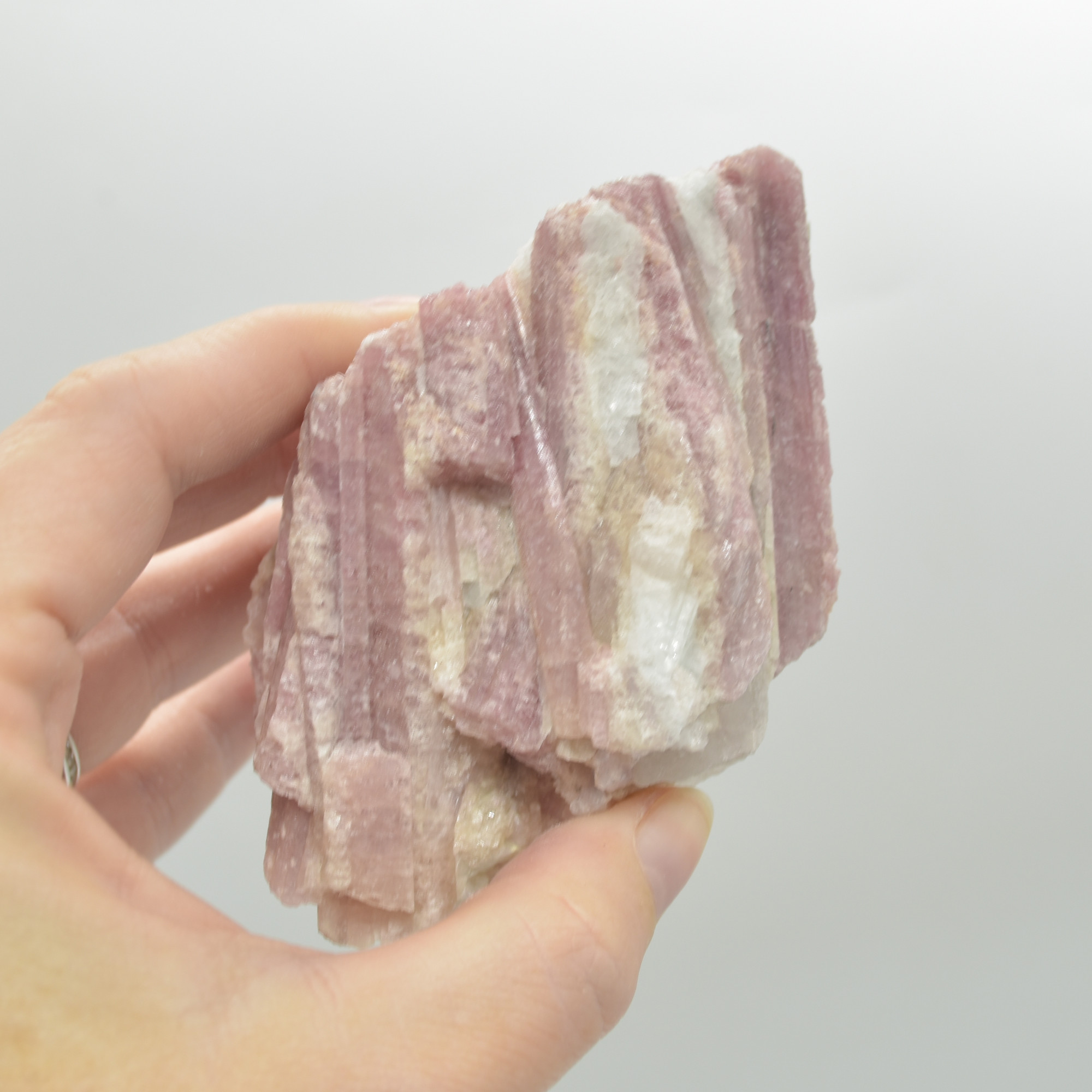 Raw Rubelite - Quartz Matrix with Pink Tourmaline Specimen Rock - 366 grams #05 - Image 4