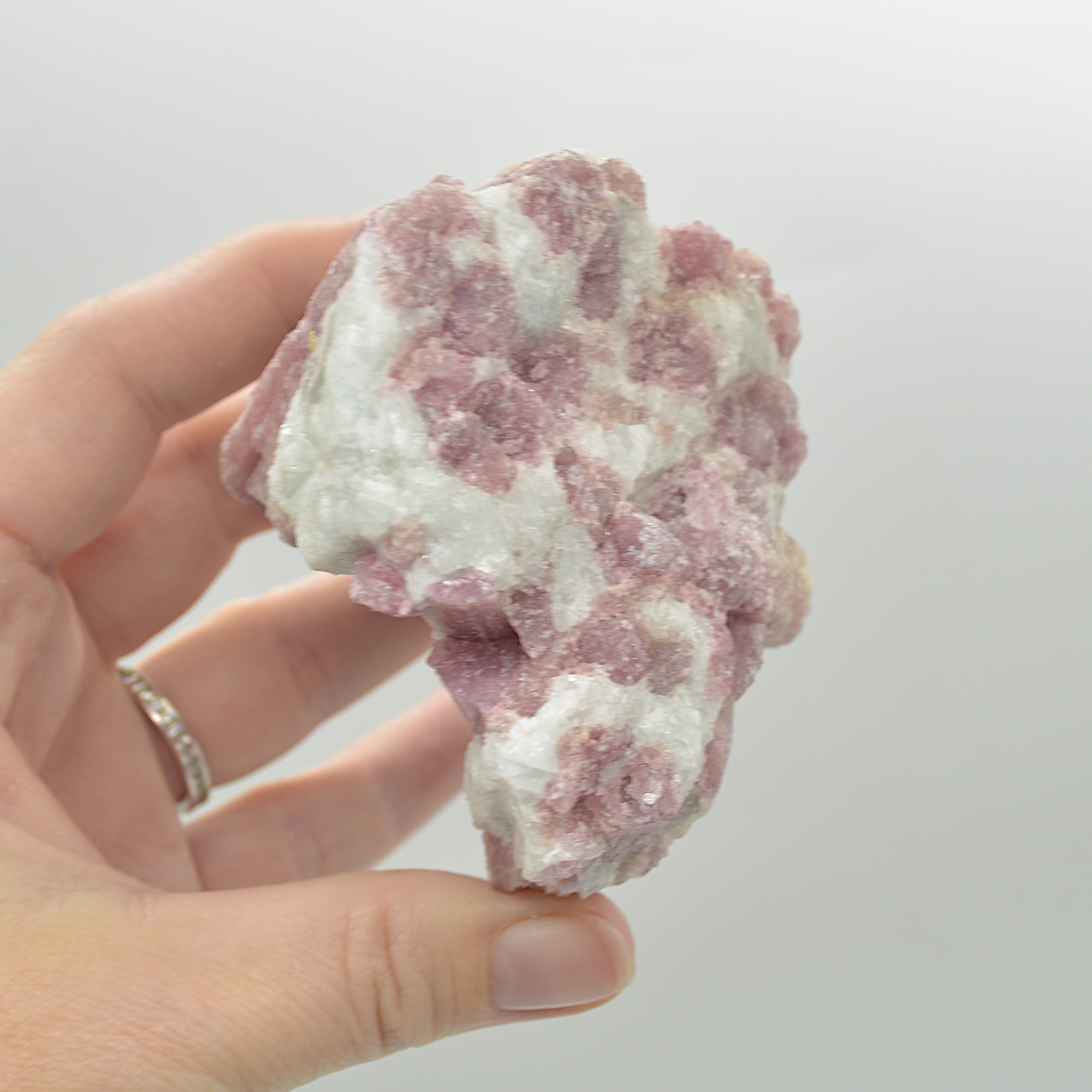 Raw Rubelite - Quartz Matrix with Pink Tourmaline Specimen Rock - 366 grams #05 - Image 6