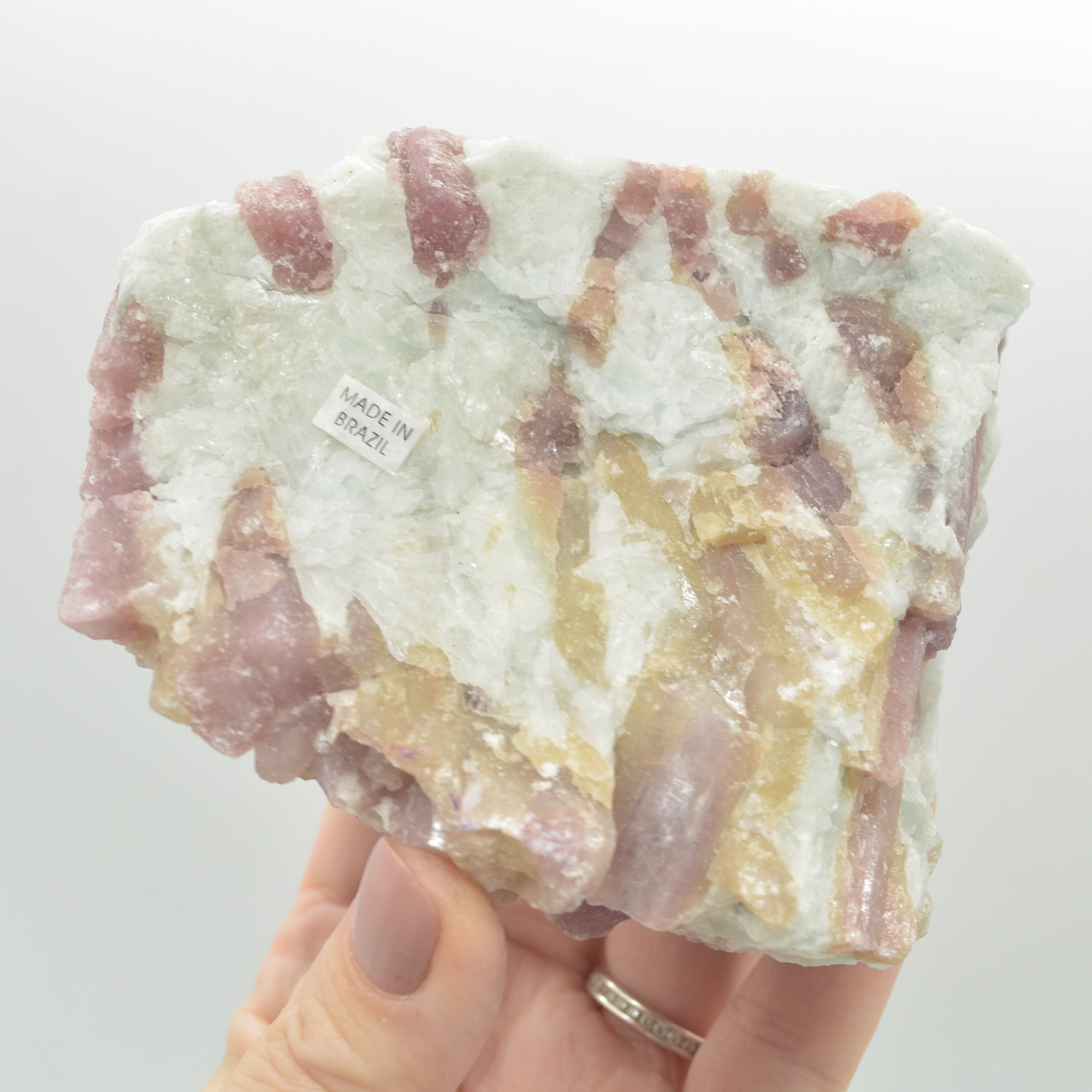 Raw Rubelite - Quartz Matrix with Pink Tourmaline Specimen Rock - 618 grams #12 - Image 7