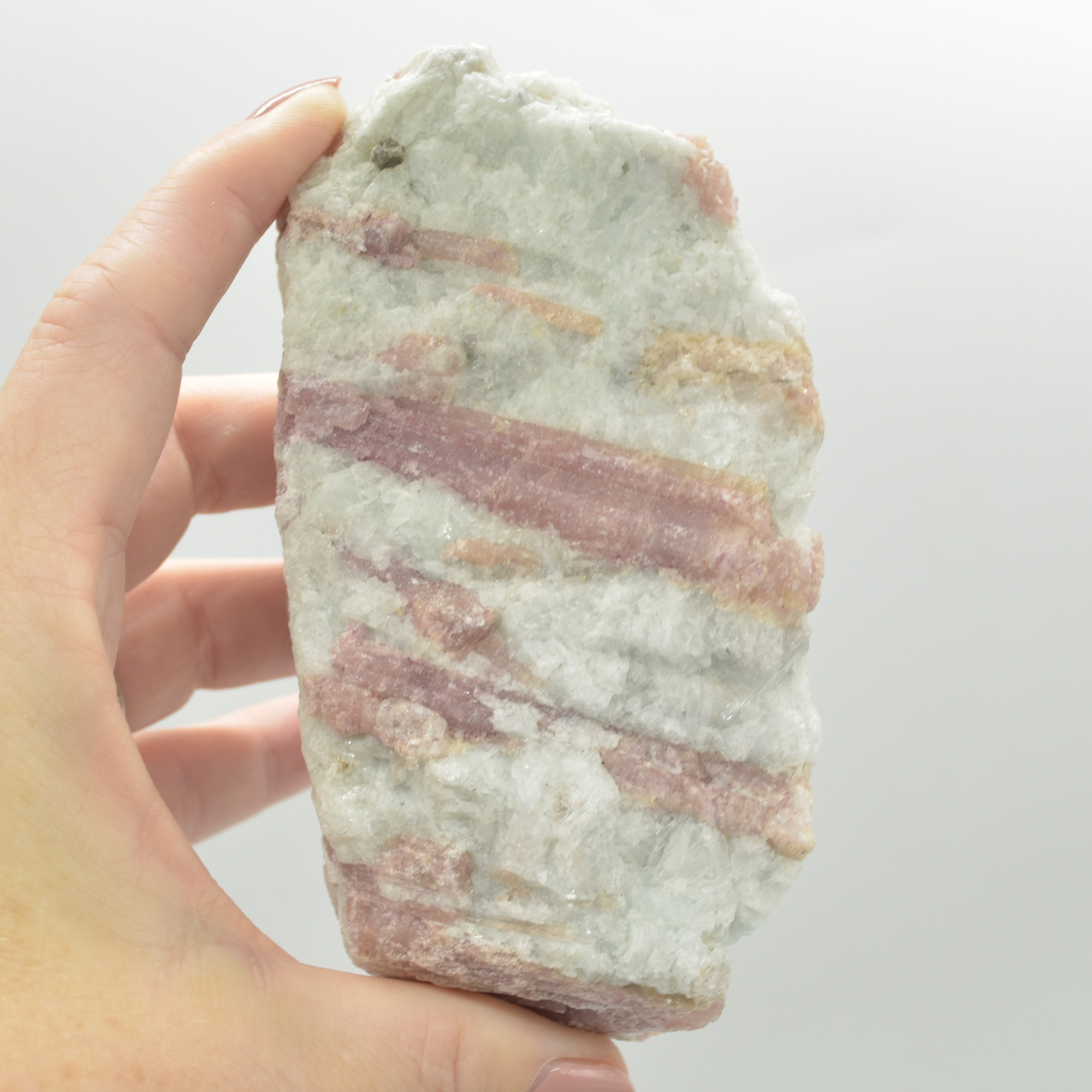 Raw Rubelite - Quartz Matrix with Pink Tourmaline Specimen Rock - 464 grams #13 - Image 4