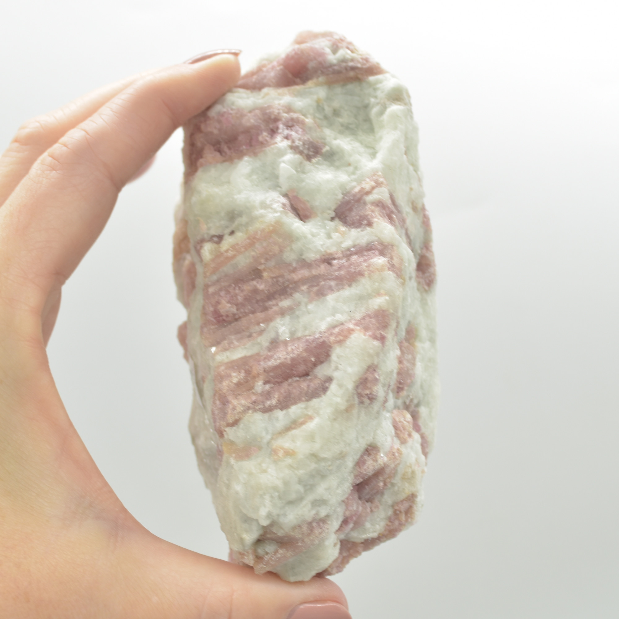 Raw Rubelite - Quartz Matrix with Pink Tourmaline Specimen Rock - 464 grams #13 - Image 5