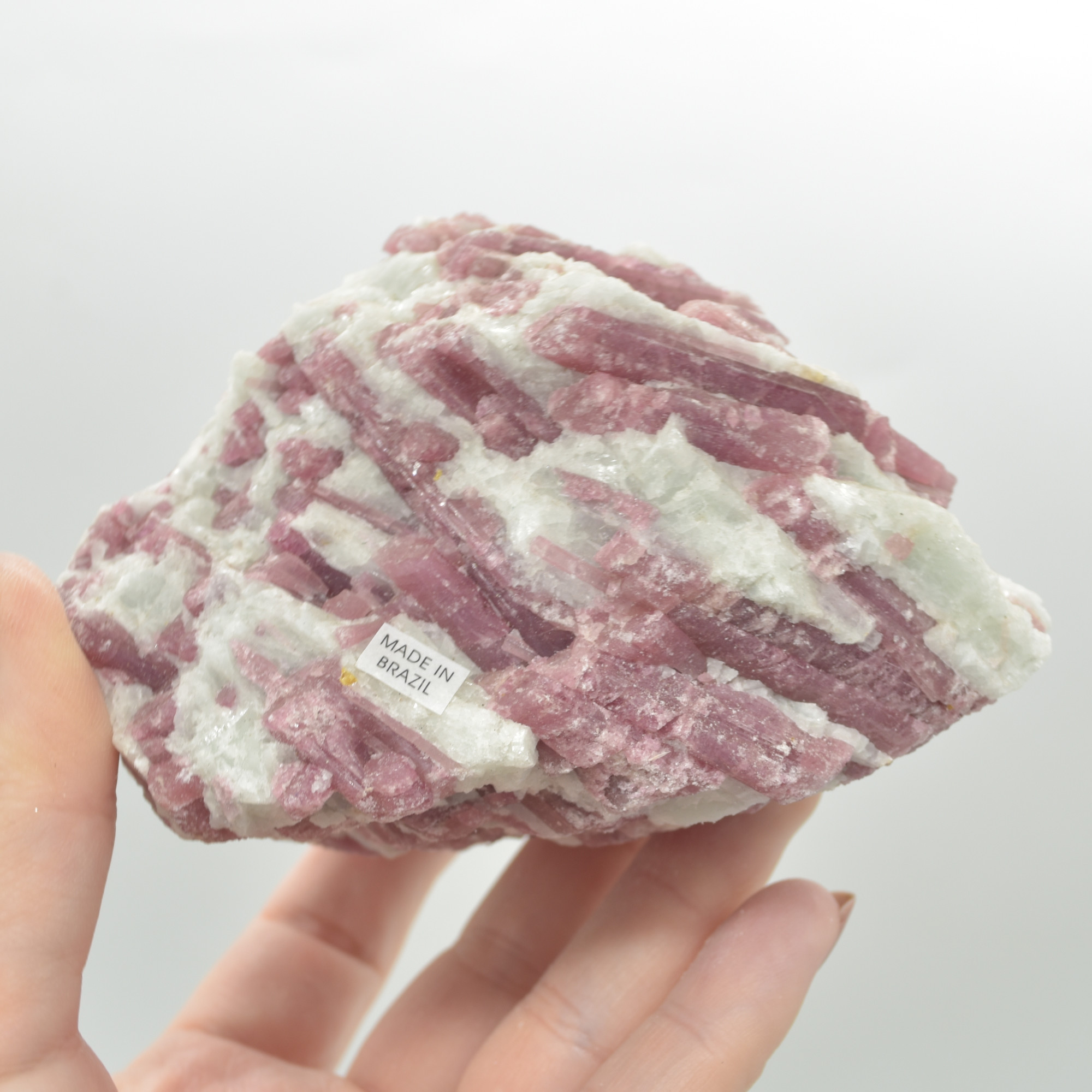 Raw Rubelite - Quartz Matrix with Pink Tourmaline Specimen Rock - 660 grams #19