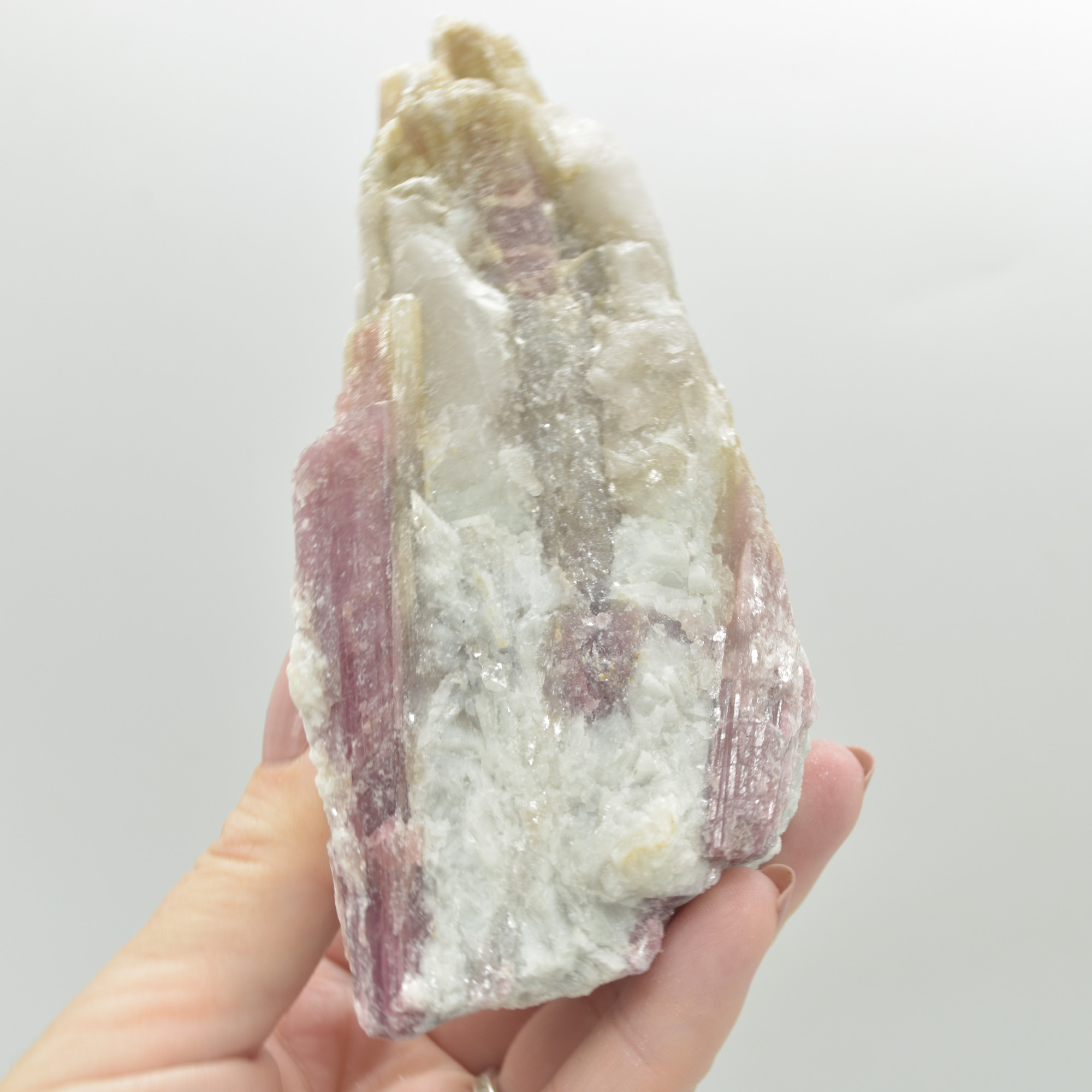 Raw Rubelite - Quartz Matrix with Pink Tourmaline Specimen Rock - 424 grams #20 - Image 3