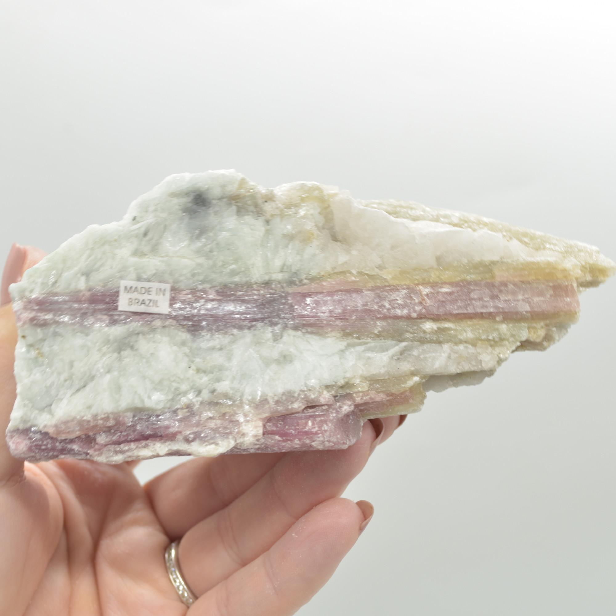Raw Rubelite - Quartz Matrix with Pink Tourmaline Specimen Rock - 424 grams #20 - Image 6
