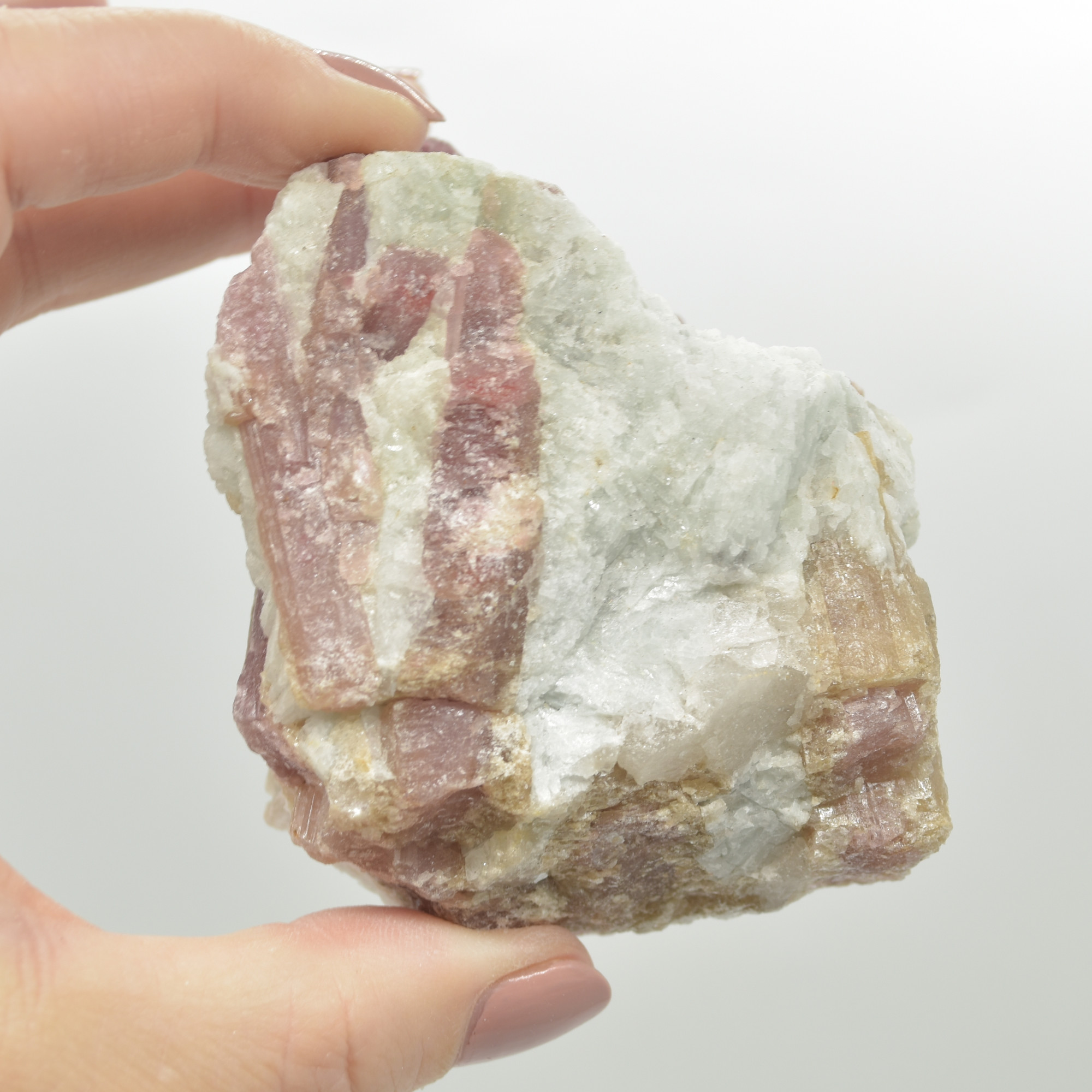 Raw Rubelite - Quartz Matrix with Pink Tourmaline Specimen Rock - 334 grams #25 - Image 3