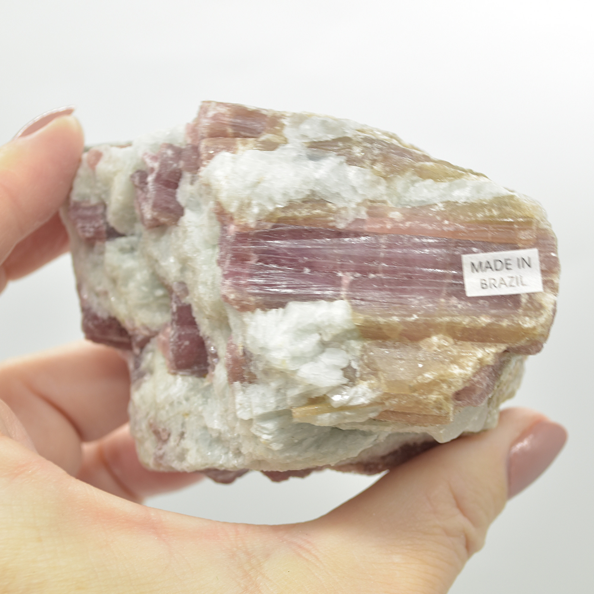 Raw Rubelite - Quartz Matrix with Pink Tourmaline Specimen Rock - 334 grams #25 - Image 4