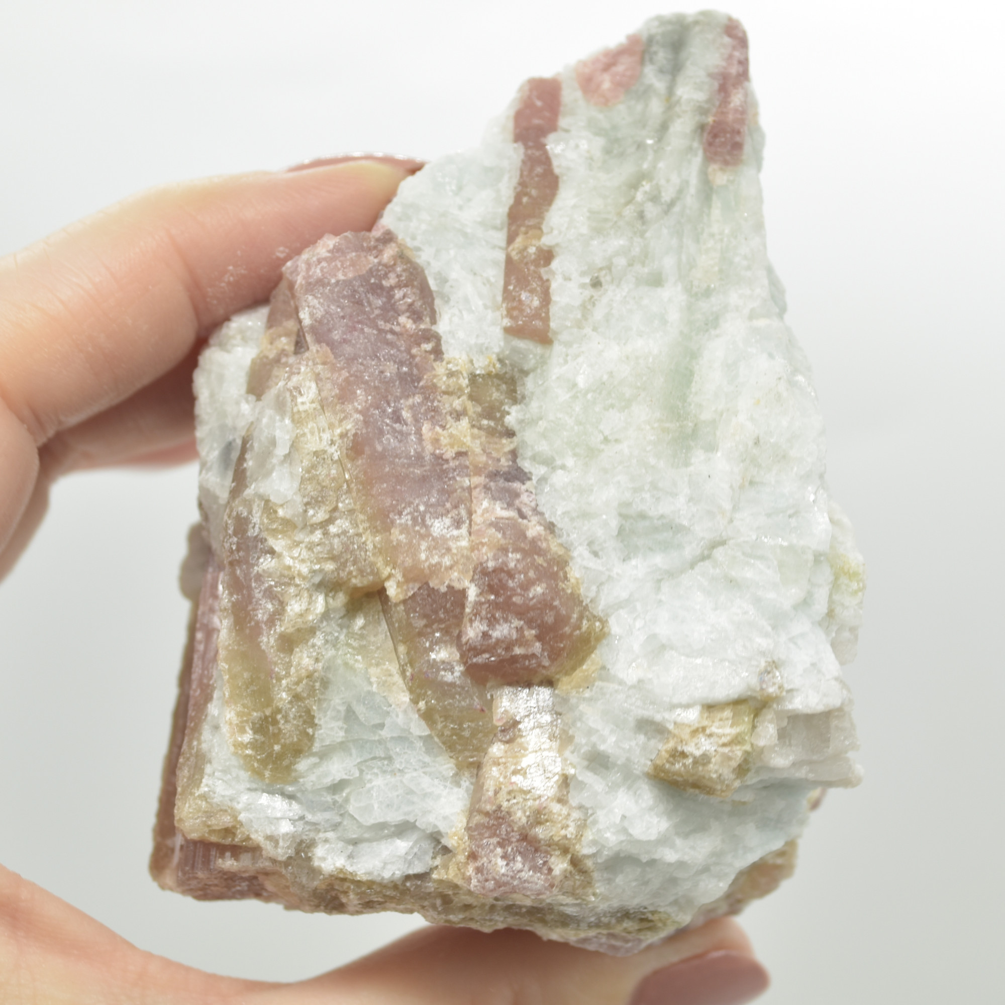 Raw Rubelite - Quartz Matrix with Pink Tourmaline Specimen Rock - 334 grams #25 - Image 5
