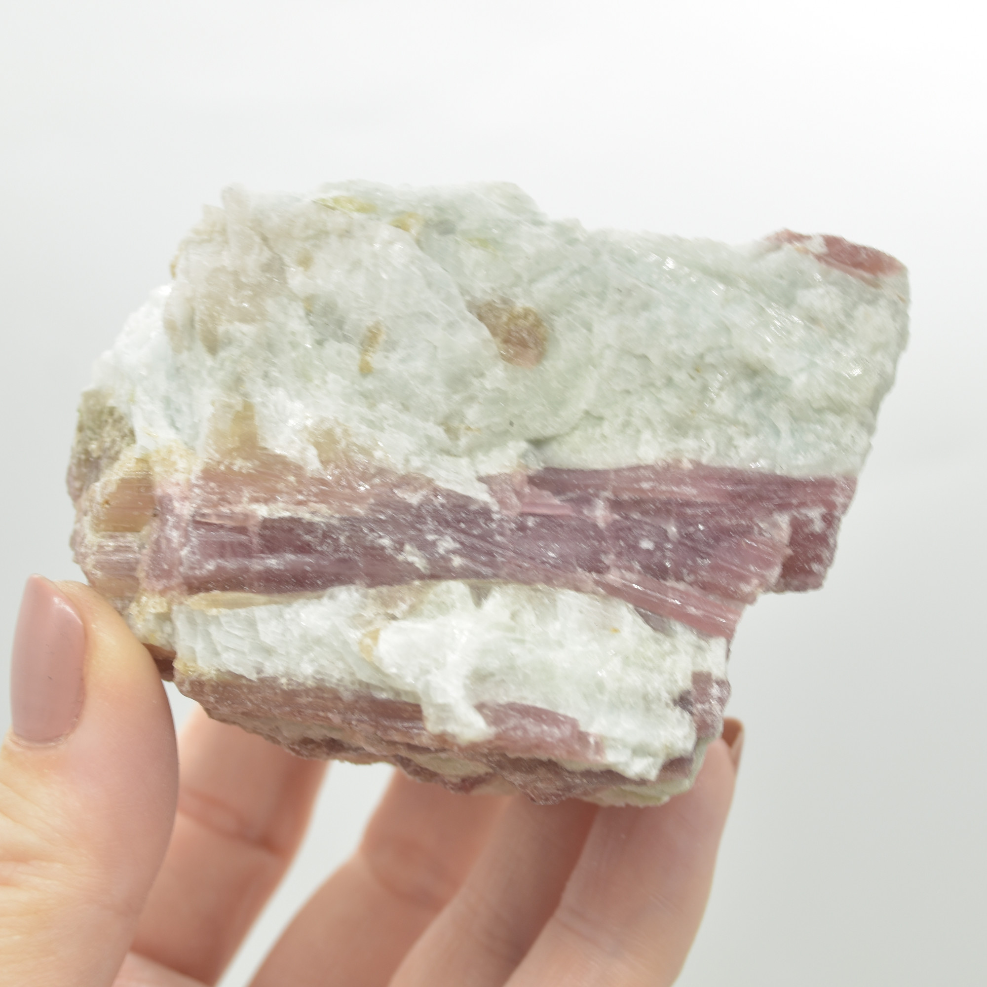 Raw Rubelite - Quartz Matrix with Pink Tourmaline Specimen Rock - 334 grams #25 - Image 6