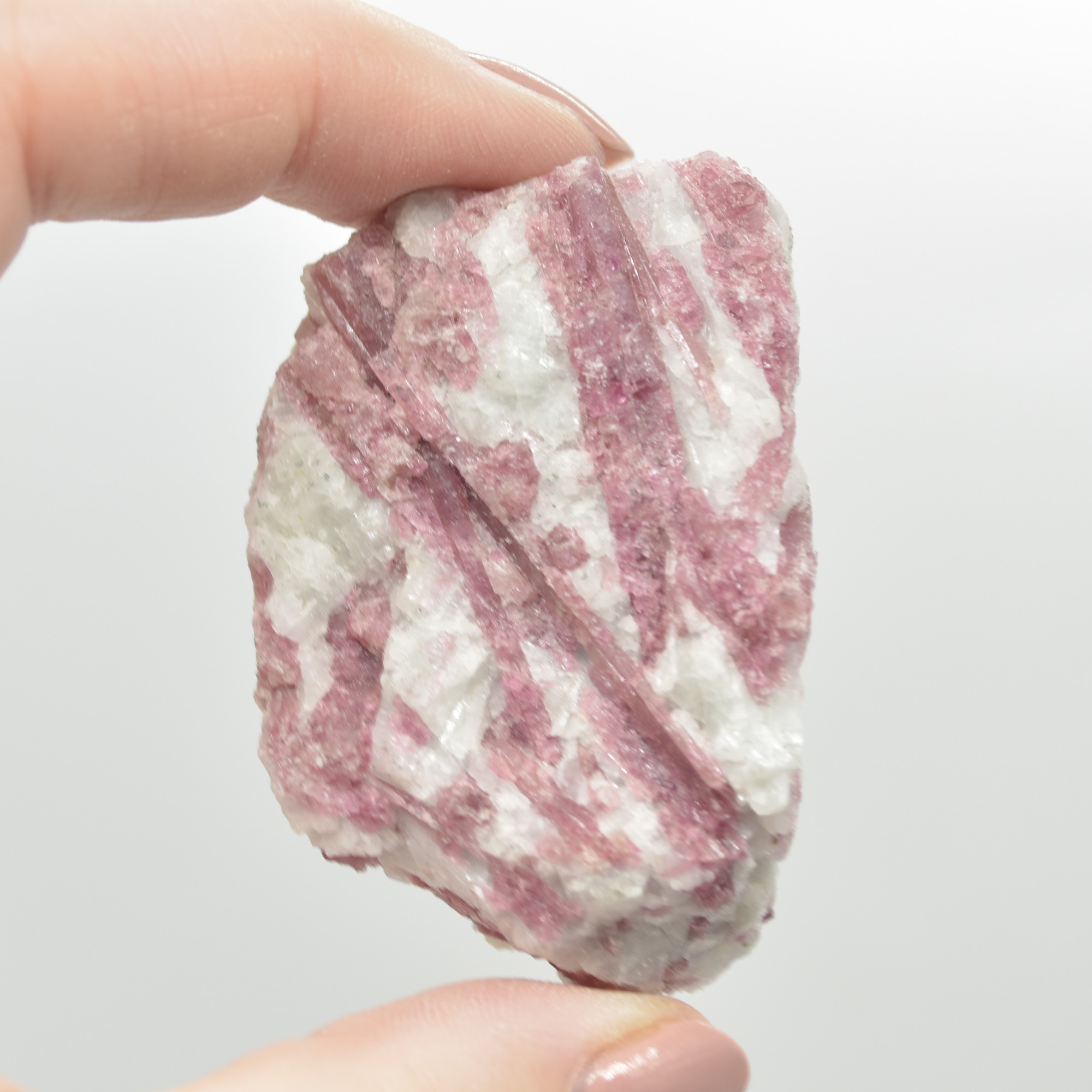 Raw Rubelite - Quartz Matrix with Pink Tourmaline Specimen Rock - 66 grams #30 - Image 4