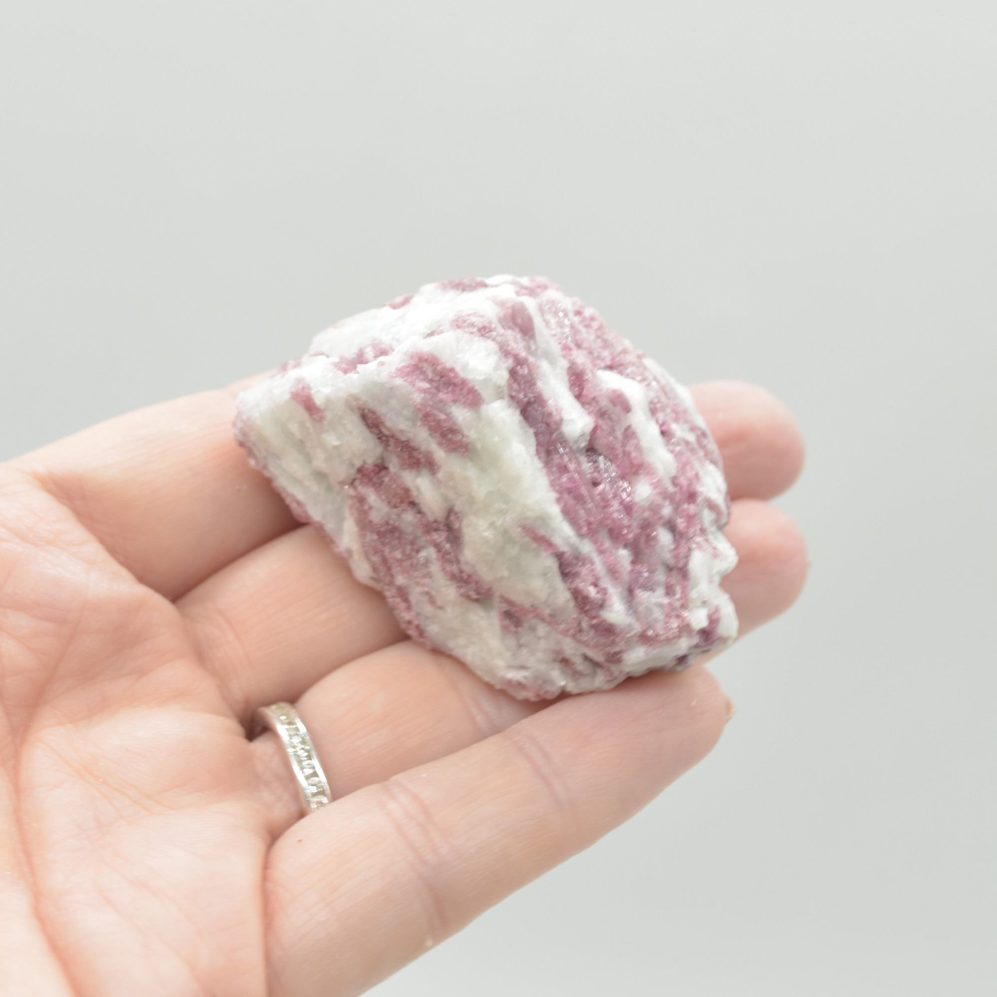 Raw Rubelite - Quartz Matrix with Pink Tourmaline Specimen Rock - 66 grams #30 - Image 6