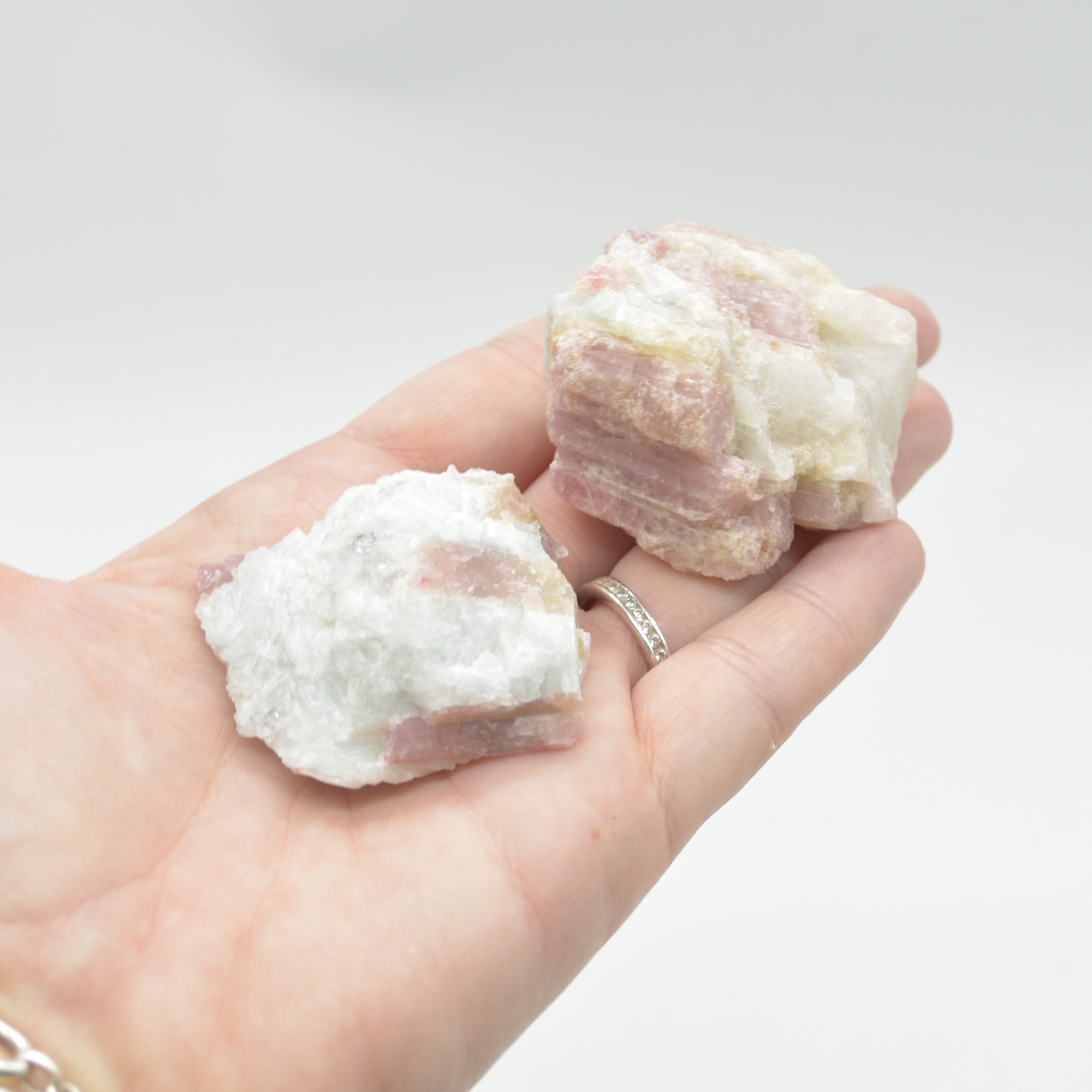 Raw Rubelite – Quartz Matrix with Pink Tourmaline Specimen Rocks – 2 ...