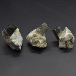 Pyrite Natural Crystal Cube Cluster in Basalt Matrix from Navajun, Spain, Fools Gold - 24 Options - Lot 01