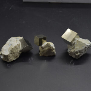 Pyrite Natural Crystal Cube Cluster in Basalt Matrix from Navajun, Spain, Fools Gold - 24 Options - Lot 02