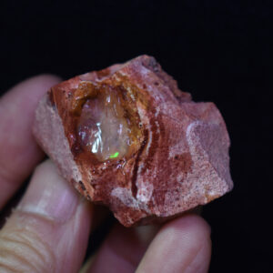 Mexican Rough Raw Contraluz Fire Opal in Matrix Specimen Stone - 146ct #02