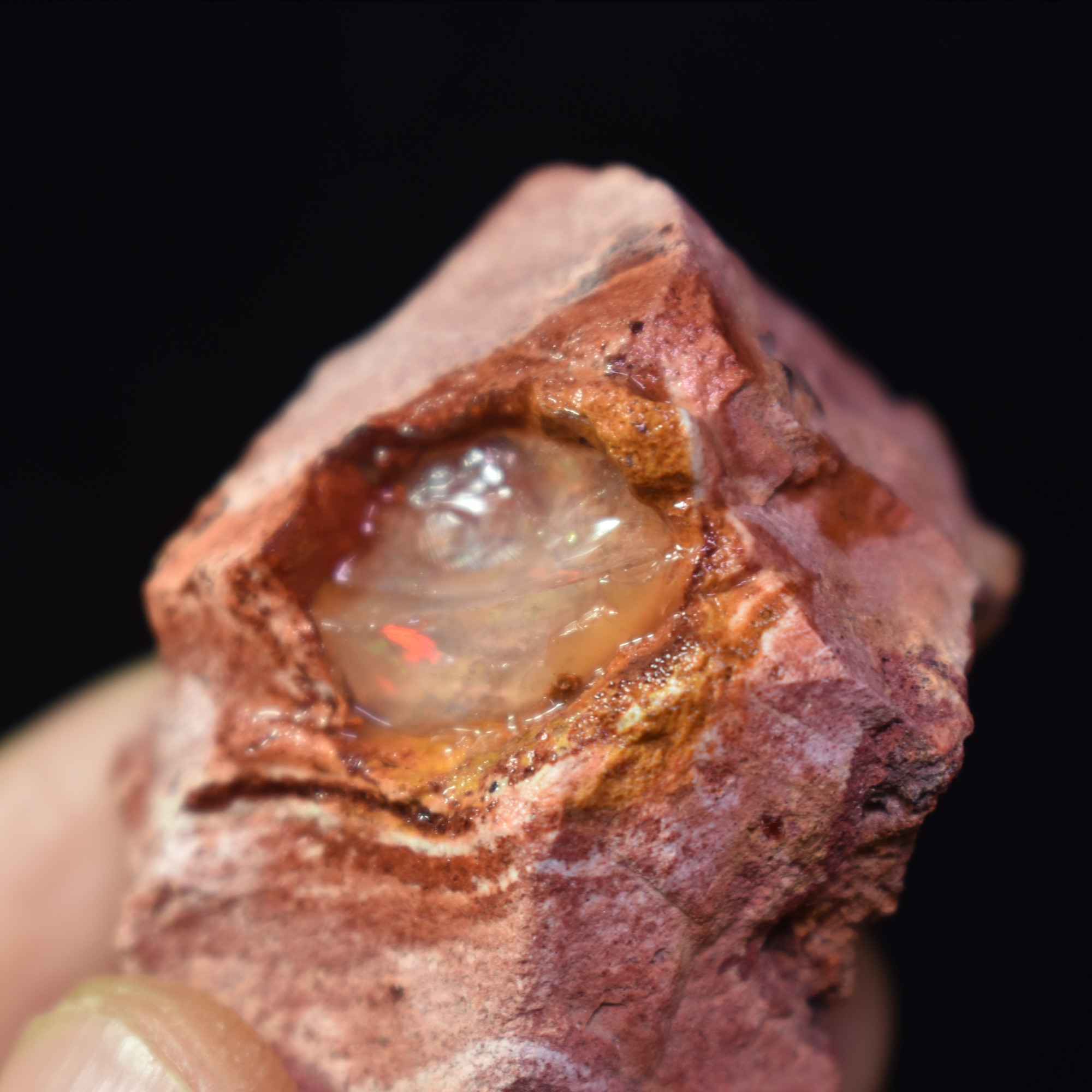 Mexican Rough Raw Contraluz Fire Opal in Matrix Specimen Stone - 146ct #02 - Image 2