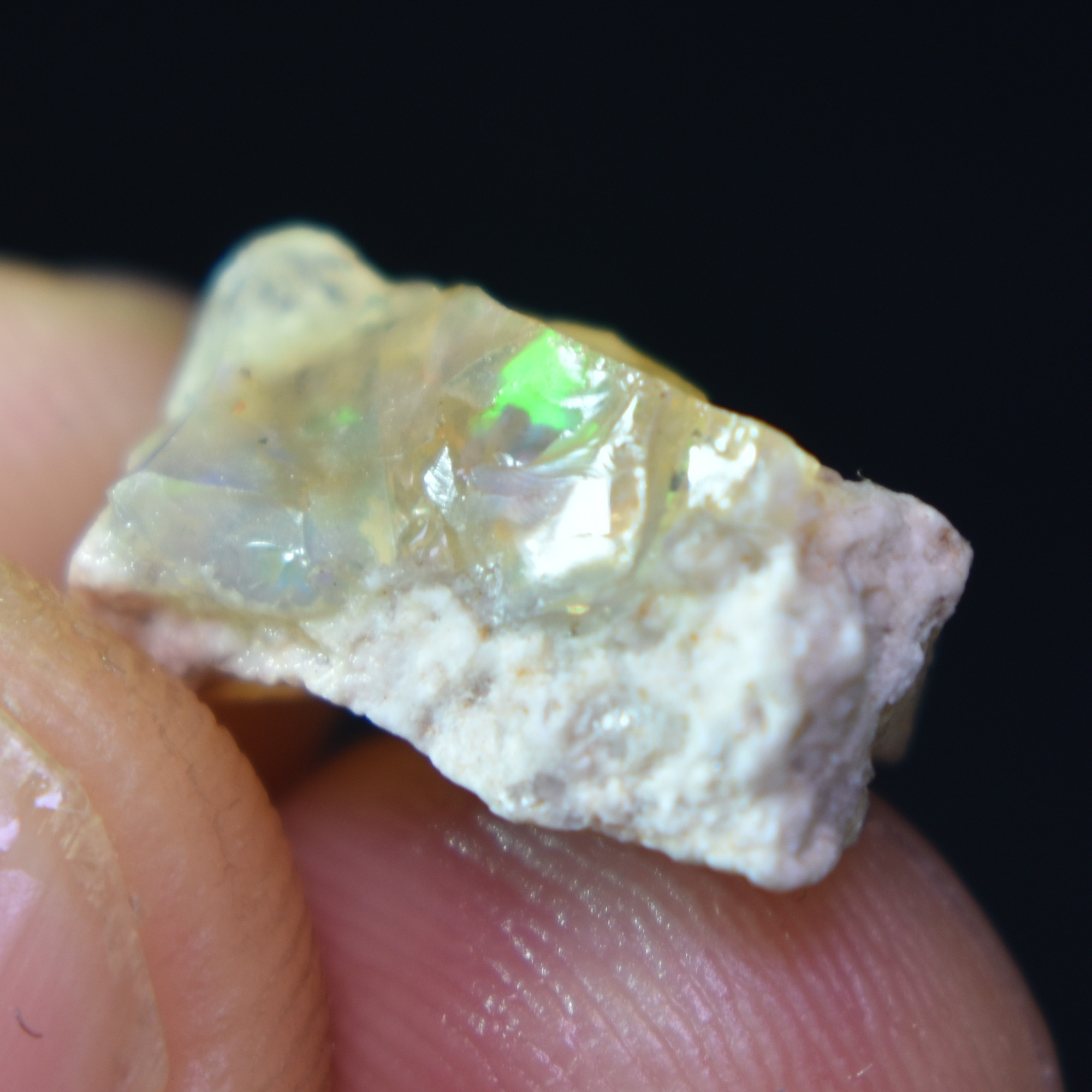 Mexican Rough Contraluz Raw Fire Opal in Matrix Specimen Stone - 6.6ct #22 - Image 3