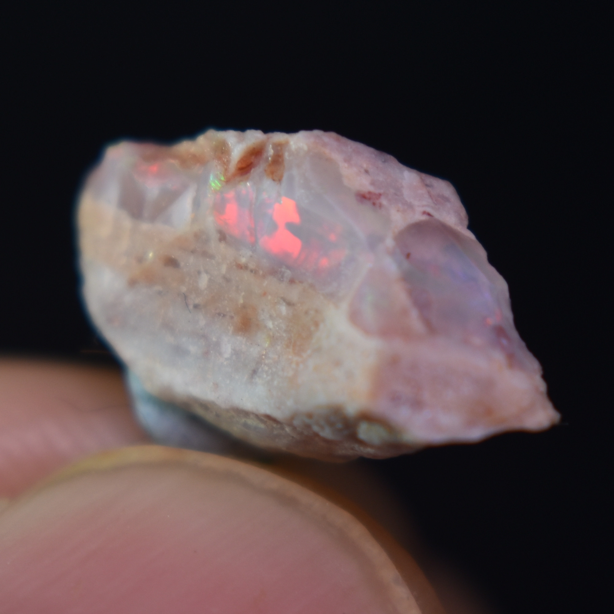 Mexican Rough Raw Fire Opal in Matrix Specimen Stone - 4ct #29 - Image 3