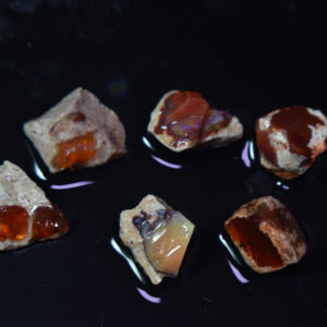 Mexican Rough Raw Fire Opal in Matrix Specimen Stones - 6 count - 67.5ct #47