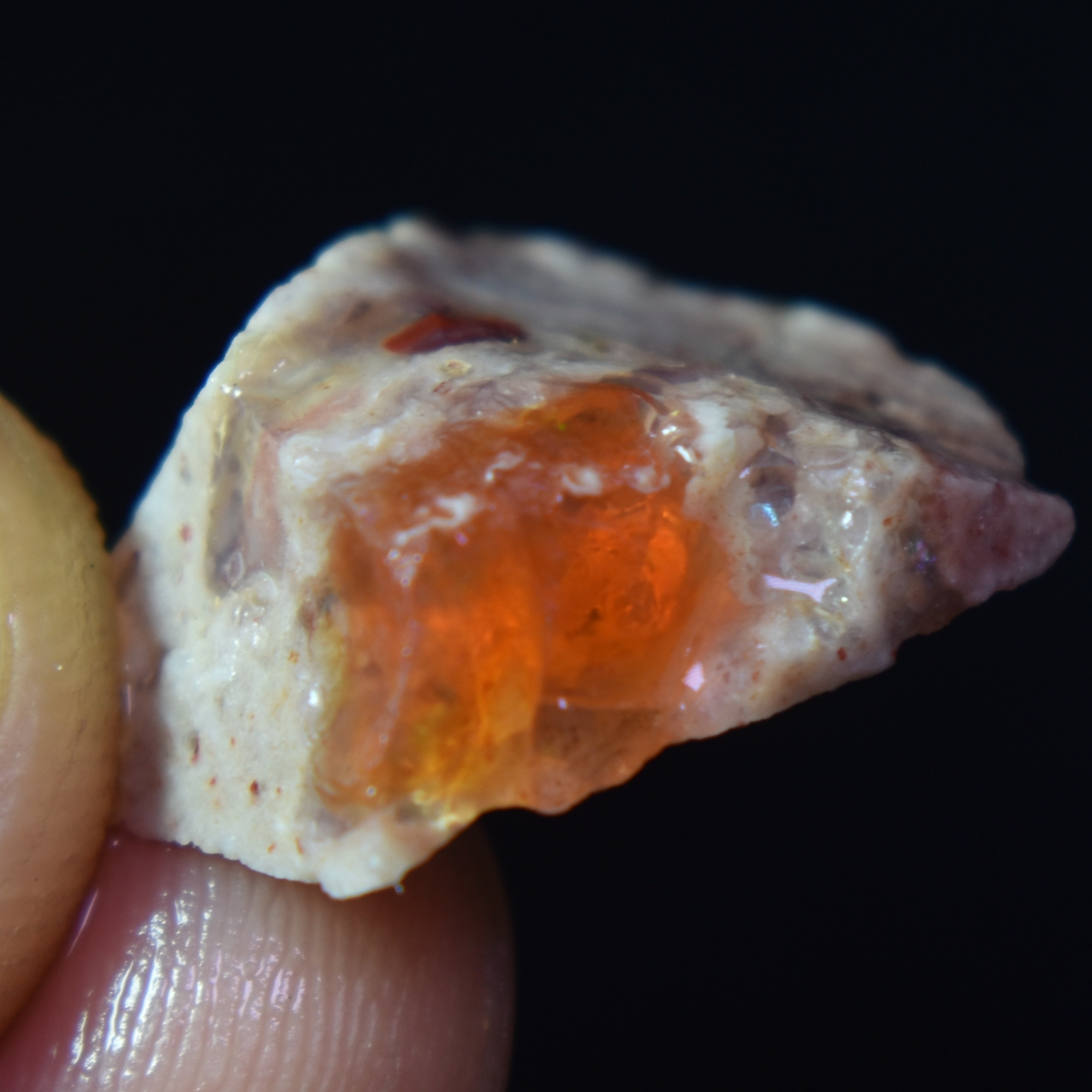Mexican Rough Raw Fire Opal in Matrix Specimen Stones - 6 count - 67.5ct #47 - Image 3