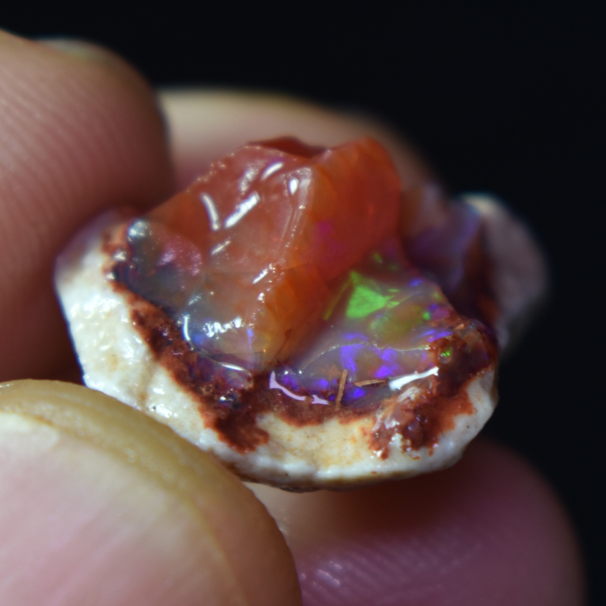Mexican Rough Raw Fire Opal in Matrix Specimen Stones - 6 count - 67.5ct #47 - Image 4