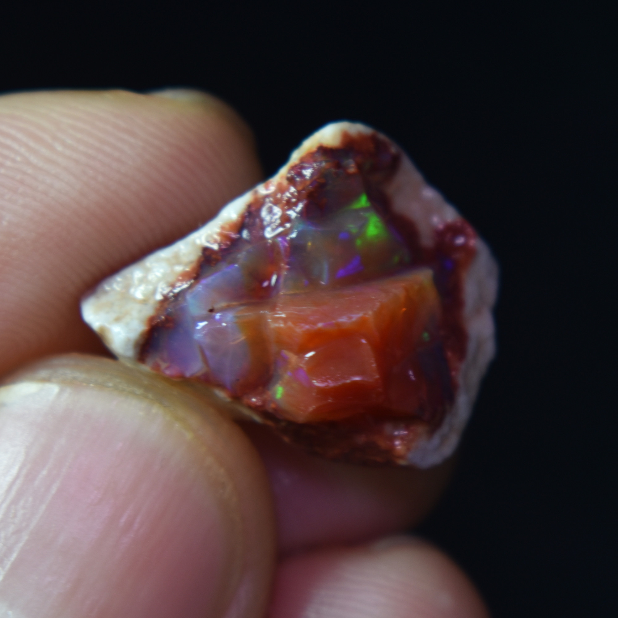 Mexican Rough Raw Fire Opal in Matrix Specimen Stones - 6 count - 67.5ct #47 - Image 6