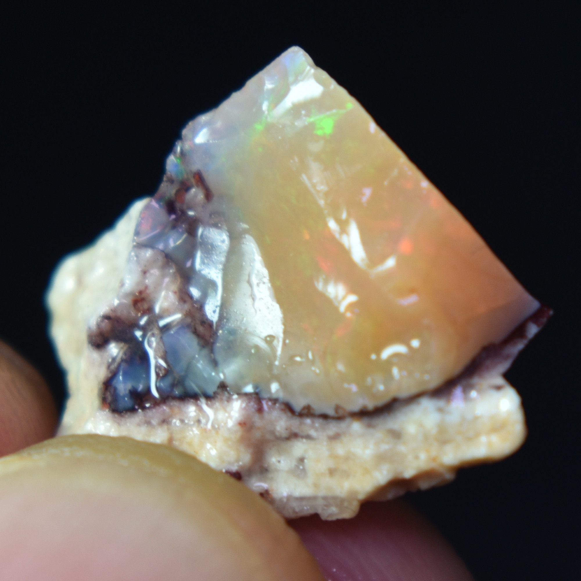 Mexican Rough Raw Fire Opal in Matrix Specimen Stones - 6 count - 67.5ct #47 - Image 7